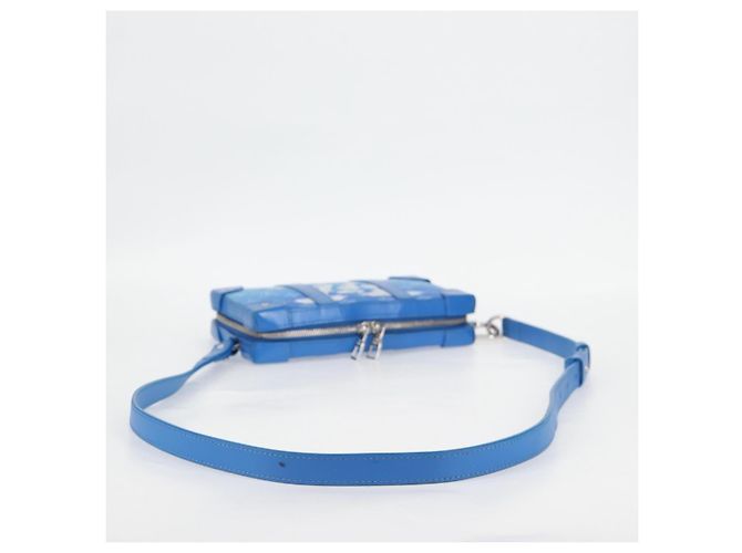 LOUIS VUITTON Monogram Clouds Soft Trunk Wallet Borsa a Spalla M45432 Auth 126007SAM Blu - vista 7