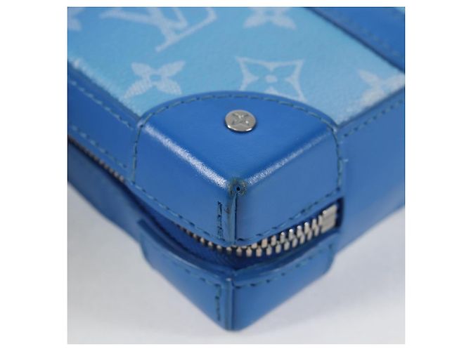 LOUIS VUITTON Monogram Clouds Soft Trunk Wallet Borsa a Spalla M45432 Auth 126007SAM Blu - vista 9