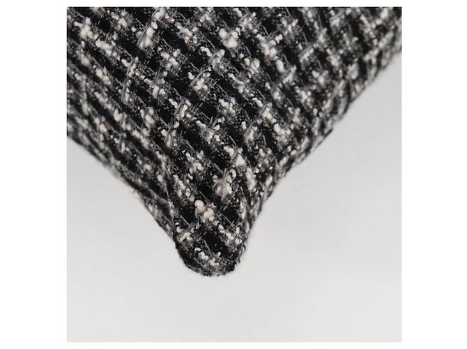 CHANEL Girl Chanel Jacket Shoulder Bag tweed Black White CC Auth 126244SAV - view 19