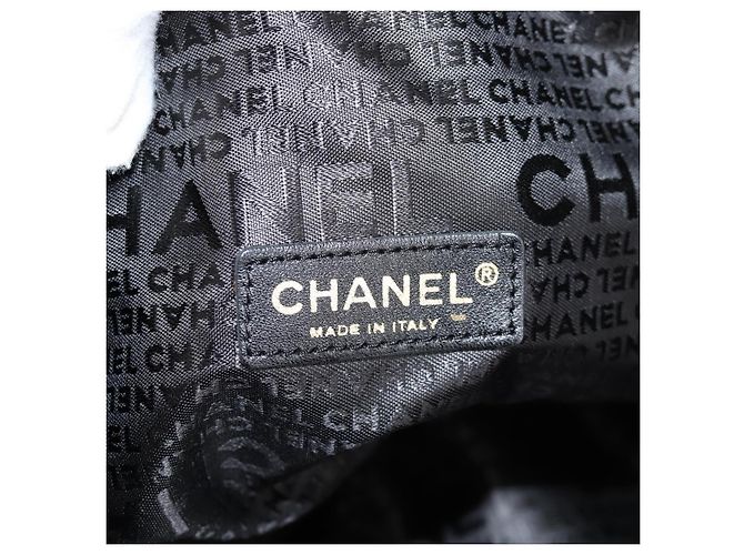 CHANEL Girl Chanel Jacket Shoulder Bag tweed Black White CC Auth 126244SAV - view 22
