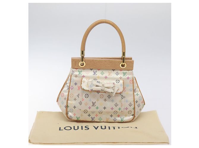 LOUIS VUITTON Bolsa Abelia Monograma Multicolor Satén Blanco M92936 LV Auth sw895SAV - vista 12