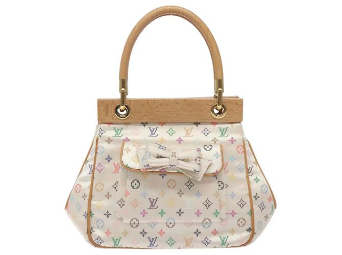 LOUIS VUITTON Bolsa Abelia Monograma Multicolor Satén Blanco M92936 LV Auth sw895SAV - vista 13