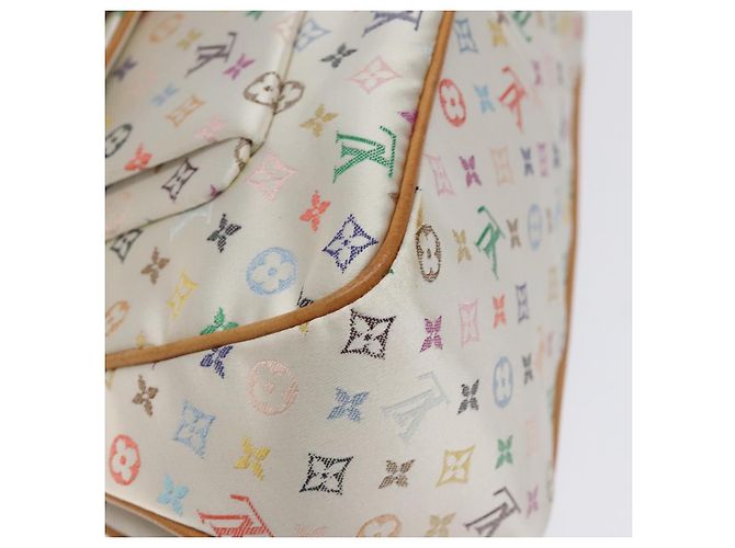 LOUIS VUITTON Bolsa Abelia Monograma Multicolor Satén Blanco M92936 LV Auth sw895SAV - vista 14