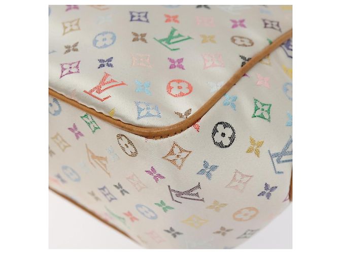 LOUIS VUITTON Bolsa Abelia Monograma Multicolor Satén Blanco M92936 LV Auth sw895SAV - vista 15