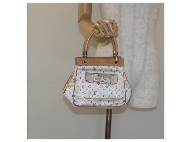 LOUIS VUITTON Bolsa Abelia Monograma Multicolor Satén Blanco M92936 LV Auth sw895SAV - vista 22