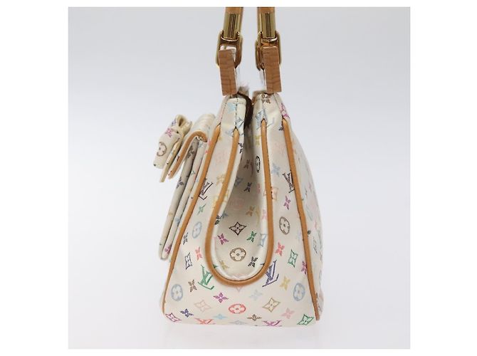 LOUIS VUITTON Bolsa Abelia Monograma Multicolor Satén Blanco M92936 LV Auth sw895SAV - vista 3