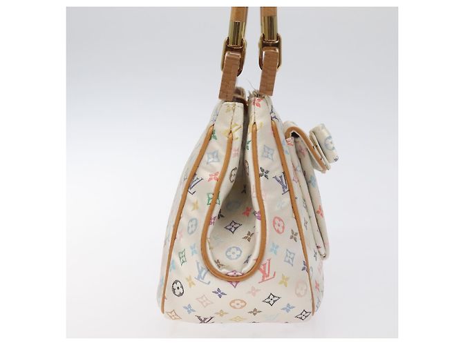 LOUIS VUITTON Bolsa Abelia Monograma Multicolor Satén Blanco M92936 LV Auth sw895SAV - vista 4