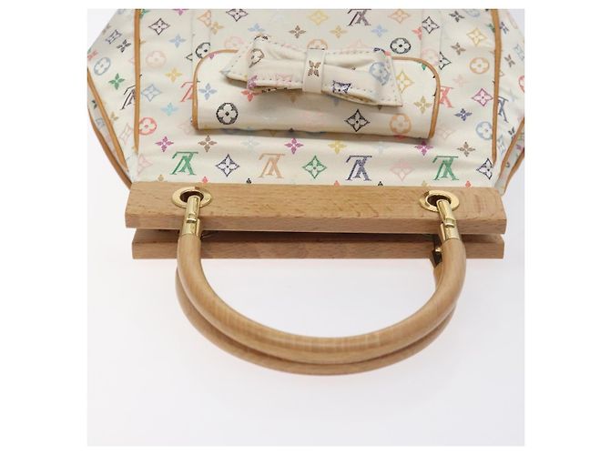 LOUIS VUITTON Bolsa Abelia Monograma Multicolor Satén Blanco M92936 LV Auth sw895SAV - vista 6