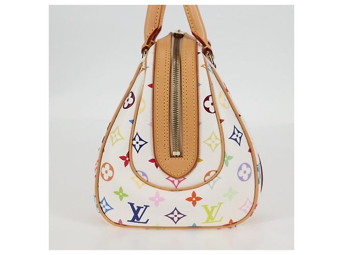 LOUIS VUITTON Handtasche Priscilla Monogramm Multicolor Weiß M40096 Auth 127133SAV - Ansicht 3