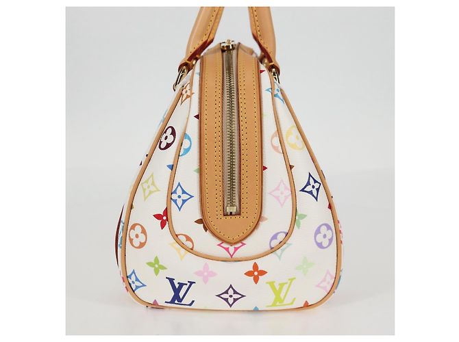 LOUIS VUITTON Handtasche Priscilla Monogramm Multicolor Weiß M40096 Auth 127133SAV - Ansicht 4