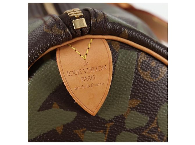 LOUIS VUITTON Monogram Graffiti Keepall 50 Boston Tasche Khaki M92196 Auth 126567SM - Ansicht 17