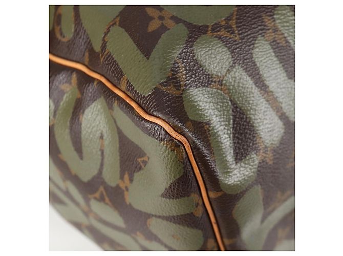 LOUIS VUITTON Monogram Graffiti Keepall 50 Boston Tasche Khaki M92196 Auth 126567SM - Ansicht 9