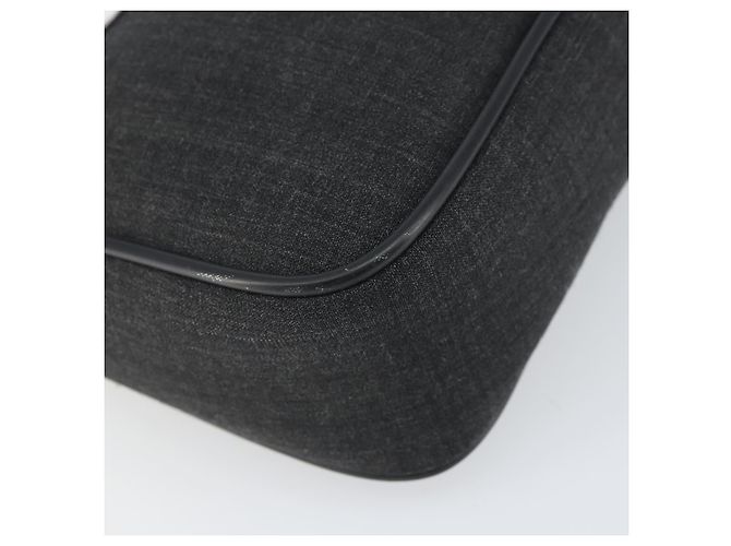 PRADA Sports Accessory Pouch Canvas Gray Auth gh1644 Brown - view 11