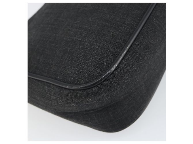 PRADA Sports Accessory Pouch Canvas Gray Auth gh1644 Brown - view 13