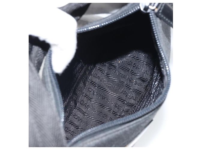 PRADA Sports Accessory Pouch Canvas Gray Auth gh1644 Brown - view 16