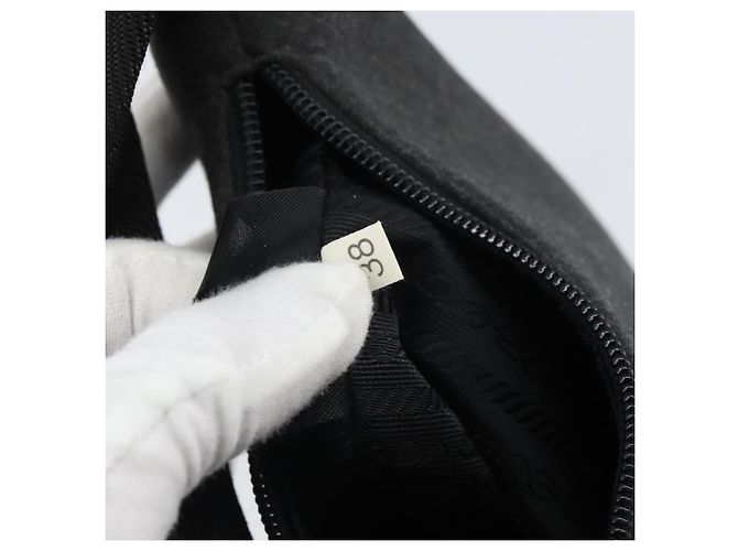 PRADA Sports Accessory Pouch Canvas Gray Auth gh1644 Brown - view 19
