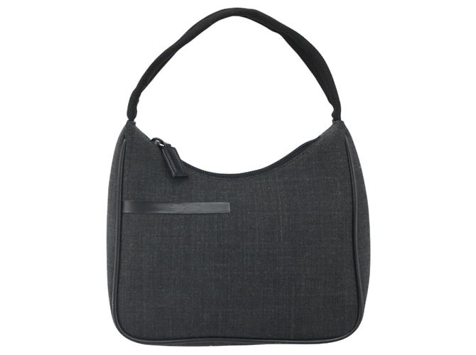 PRADA Sports Accessory Pouch Canvas Gray Auth gh1644 Brown - view 2