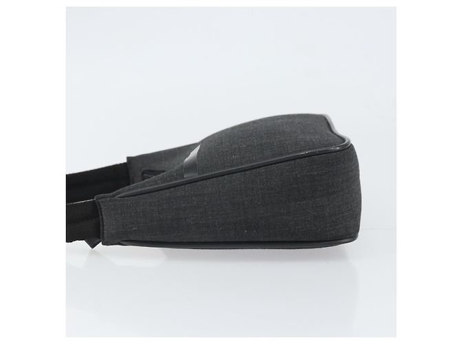 PRADA Sports Accessory Pouch Canvas Gray Auth gh1644 Brown - view 5