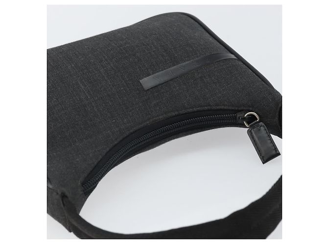 PRADA Sports Accessory Pouch Canvas Gray Auth gh1644 Brown - view 6