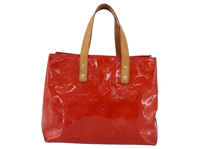 LOUIS VUITTON Monogram Vernis Reade PM Borsa a Mano Rossa M91088 LV Auth ka2020 Rosso - vista 2
