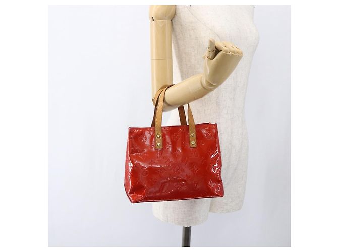 LOUIS VUITTON Monogram Vernis Reade PM Borsa a Mano Rossa M91088 LV Auth ka2020 Rosso - vista 21