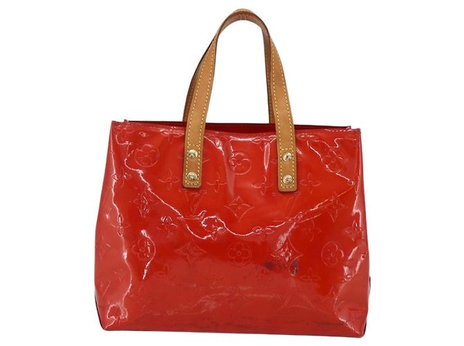 LOUIS VUITTON Monogram Vernis Reade PM Borsa a Mano Rossa M91088 LV Auth ka2020 Rosso - vista 3