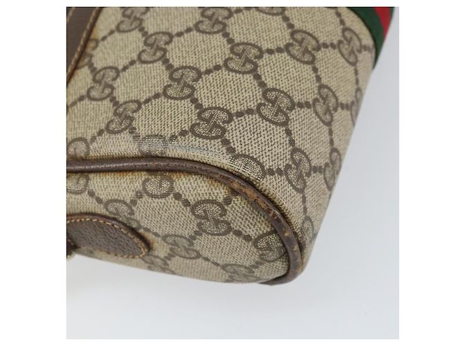 Borsa a Spalla Gucci GG Supreme Web Sherry Line PVC Beige 010 378 Auth 170391 - vista 11