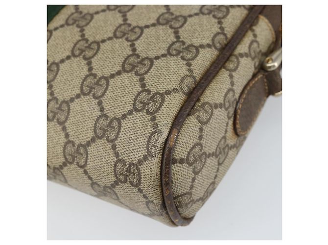 Borsa a Spalla Gucci GG Supreme Web Sherry Line PVC Beige 010 378 Auth 170391 - vista 12