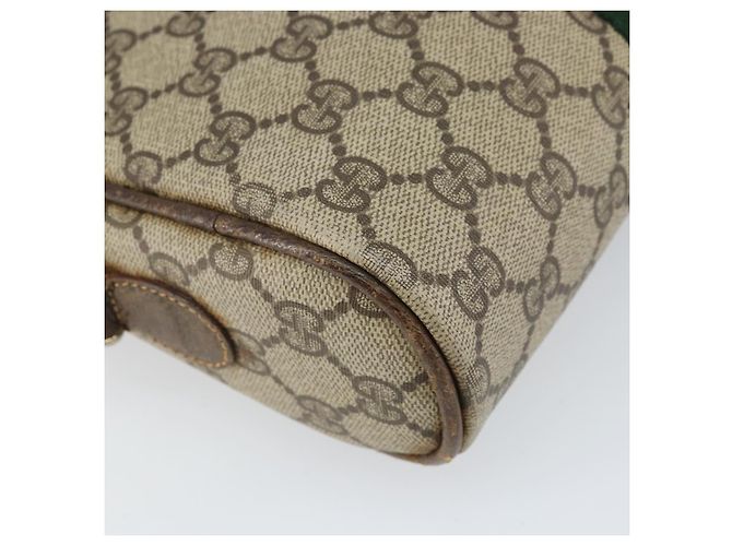 Borsa a Spalla Gucci GG Supreme Web Sherry Line PVC Beige 010 378 Auth 170391 - vista 13