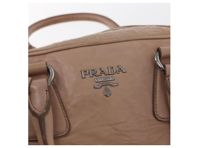 PRADA Borsa a Mano in Pelle 2 in 1 Rosa Argento Auth 170334 - vista 18