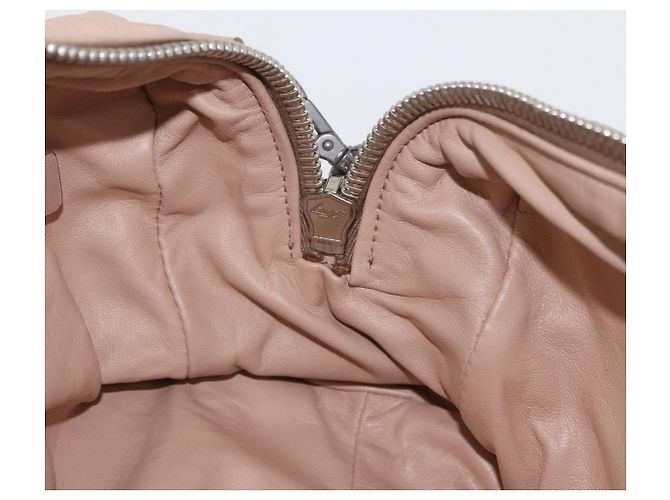 PRADA Borsa a Mano in Pelle 2 in 1 Rosa Argento Auth 170334 - vista 22