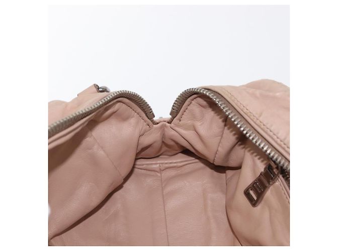 PRADA Borsa a Mano in Pelle 2 in 1 Rosa Argento Auth 170334 - vista 23