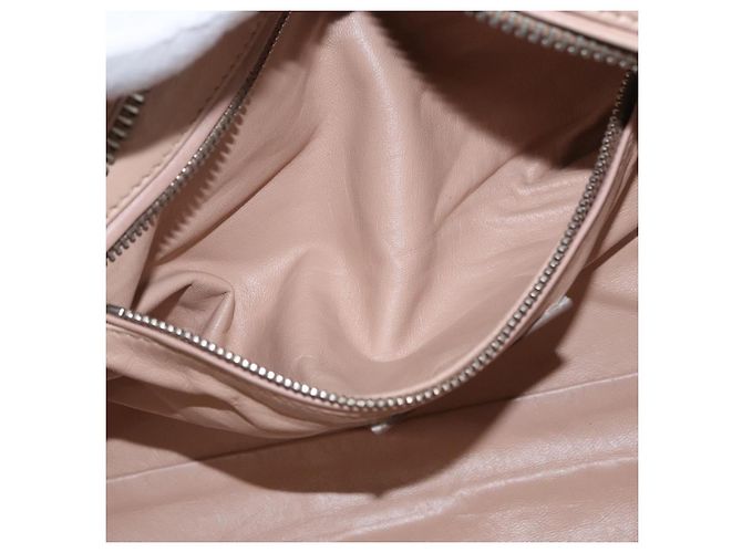 PRADA Borsa a Mano in Pelle 2 in 1 Rosa Argento Auth 170334 - vista 25