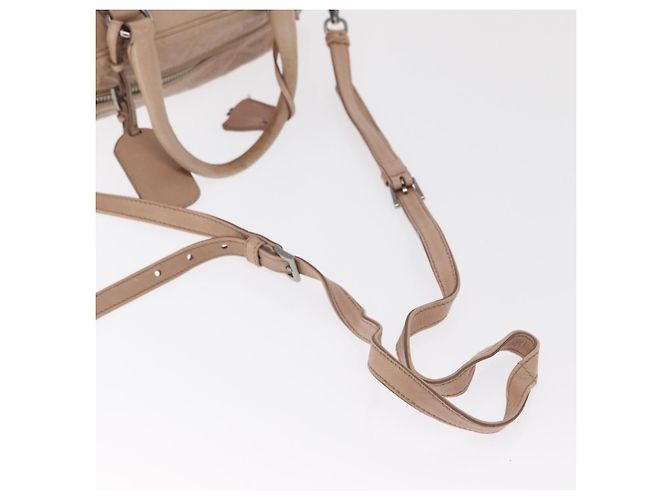 PRADA Borsa a Mano in Pelle 2 in 1 Rosa Argento Auth 170334 - vista 9