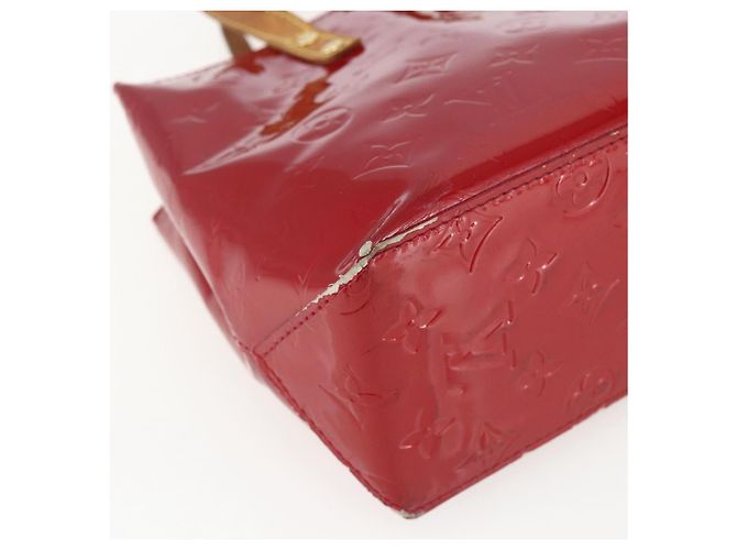 LOUIS VUITTON Borsa Reade PM Monogram Vernis Pomme D'amour M91990 LV Auth 169598 Rosso - vista 11