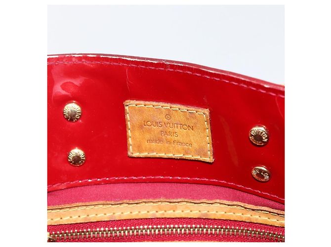 LOUIS VUITTON Borsa Reade PM Monogram Vernis Pomme D'amour M91990 LV Auth 169598 Rosso - vista 14