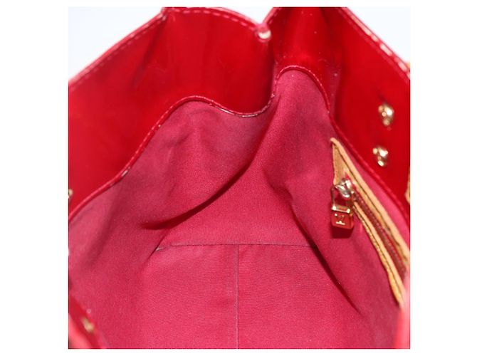 LOUIS VUITTON Borsa Reade PM Monogram Vernis Pomme D'amour M91990 LV Auth 169598 Rosso - vista 18