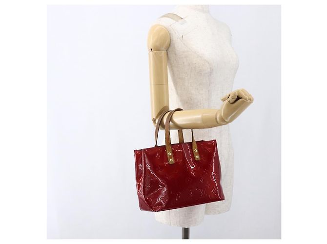 LOUIS VUITTON Borsa Reade PM Monogram Vernis Pomme D'amour M91990 LV Auth 169598 Rosso - vista 21
