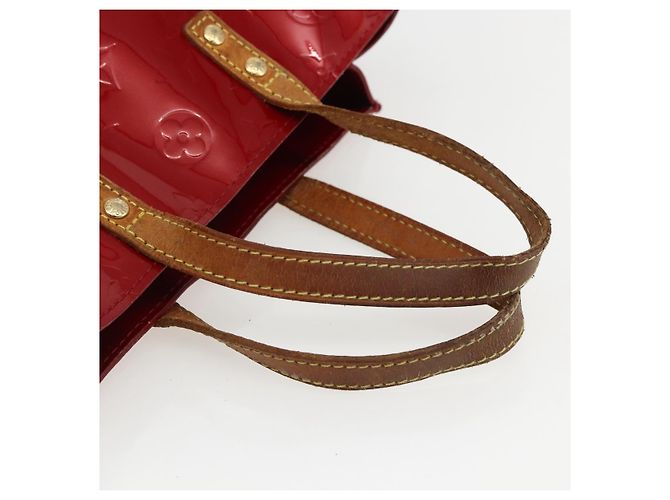LOUIS VUITTON Borsa Reade PM Monogram Vernis Pomme D'amour M91990 LV Auth 169598 Rosso - vista 7