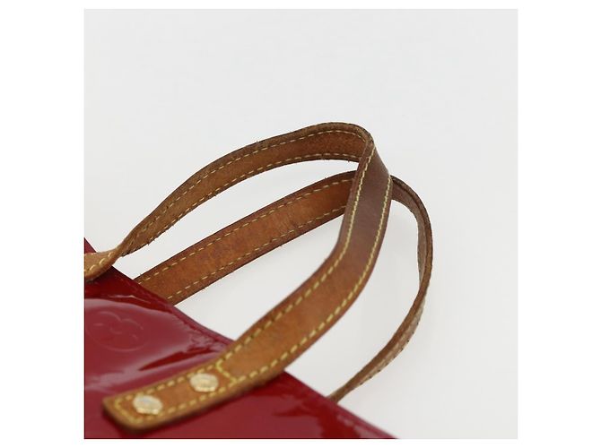 LOUIS VUITTON Borsa Reade PM Monogram Vernis Pomme D'amour M91990 LV Auth 169598 Rosso - vista 8
