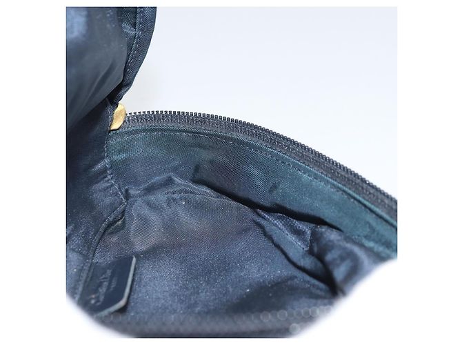Pochette in Tela Trotter Christian Dior Blu Navy Oro Auth 170701 D'oro - vista 18