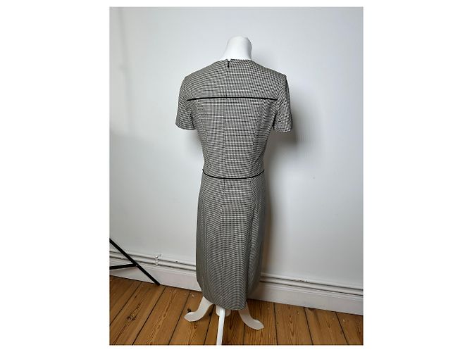 Vintage Courreges Karierter Kleid Schwarz Weiß M - Ansicht 3