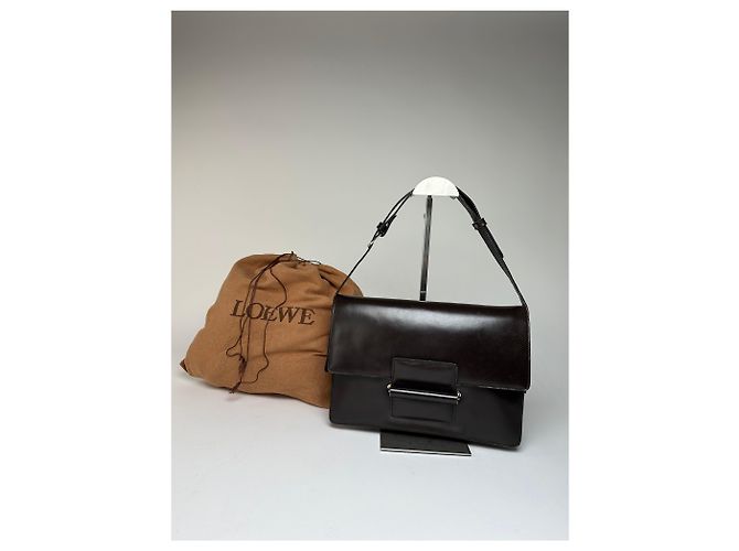 Vintage Loewe Madrid Lederhandtasche braun - Ansicht 11