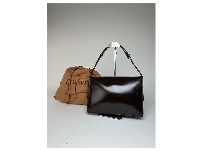 Vintage Loewe Madrid Lederhandtasche braun - Ansicht 2