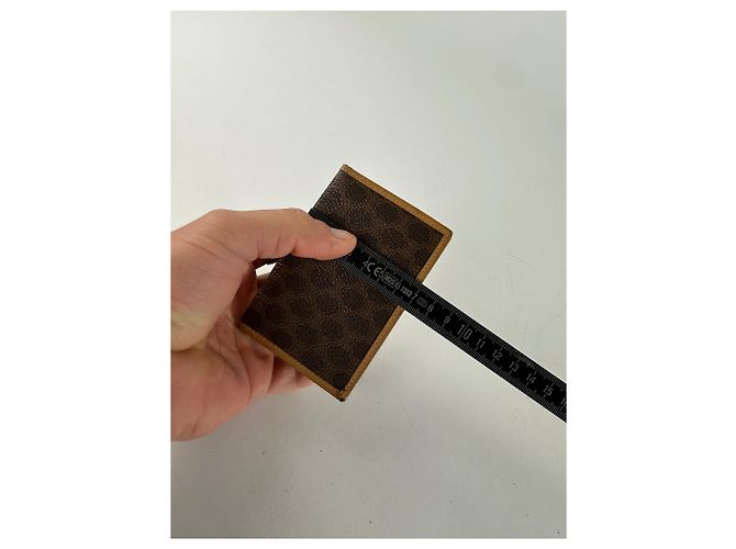 Céline Vintage Celine Paris Triomphe Monogram Card Holder Brown - view 10