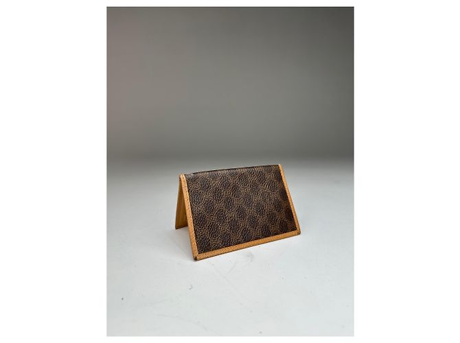 Céline Vintage Celine Paris Triomphe Monogram Card Holder Brown - view 11