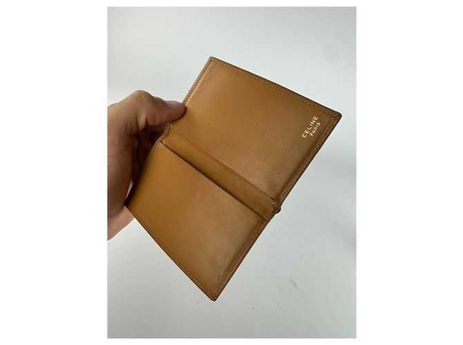 Céline Vintage Celine Paris Triomphe Monogram Card Holder Brown - view 4