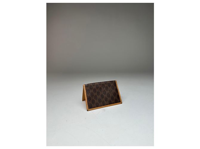 Céline Vintage Celine Paris Triomphe Monogram Card Holder Brown - view 6