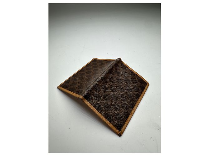 Céline Vintage Celine Paris Triomphe Monogram Card Holder Brown - view 8