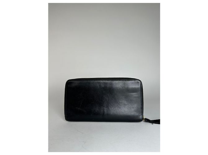 Vintage Givenchy Leather Zippy Wallet Black - view 10